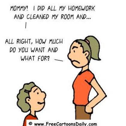 Funny Family Cartoons- Kids Want Money?"