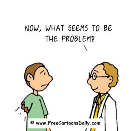 Funny Doctor Cartoon- Blind Doctor