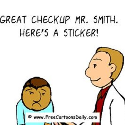 Funny Doctor Cartoon- Here's a Sticker