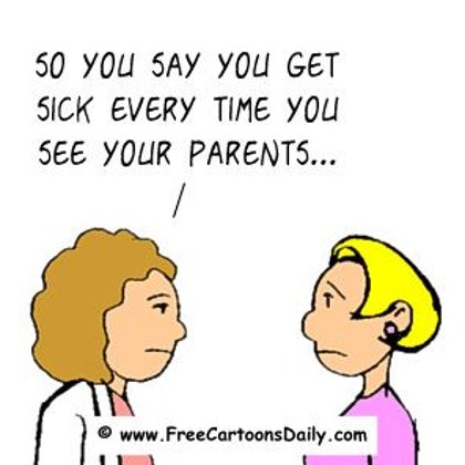 Funny Doctor Cartoon- Home Sick?
