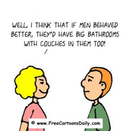 Funny Optimism Cartoon- If Men Behaved Better