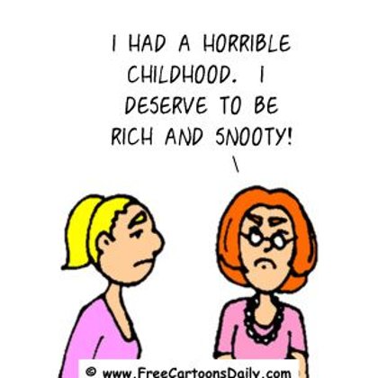 Funny Optimism Cartoon- I Deserve it!