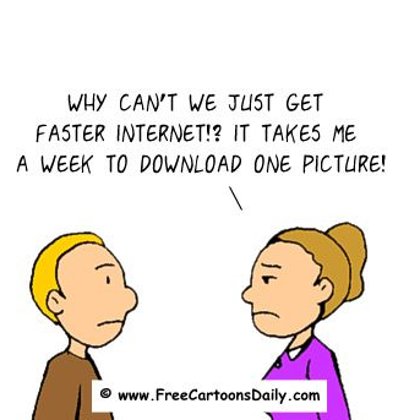 Funny Computer Cartoon- Slow Internet? NO INSTAGRAM!?