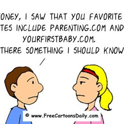 Funny Computer Cartoon- Huh Honey Are you pregenant?