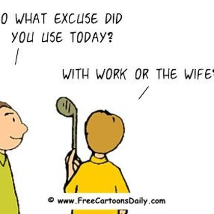 Funny Golf Cartoon - golf, work and wife
