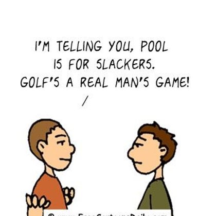 Funny Golf Cartoon - golf vs pool