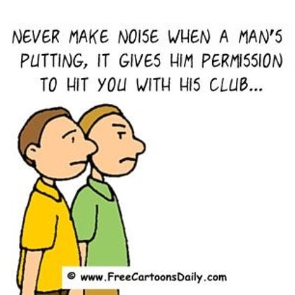 Funny Golf Cartoon - golf clubs